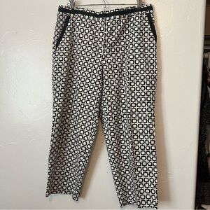 Talbots Black and White Patterned women’s  Dress Pants 12P